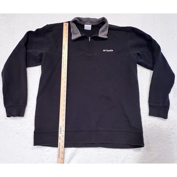 Columbia Sweater Mens XLarge Gray Outdoor Quarter 1/4 Zip Casual Pullover Black - Picture 2 of 6